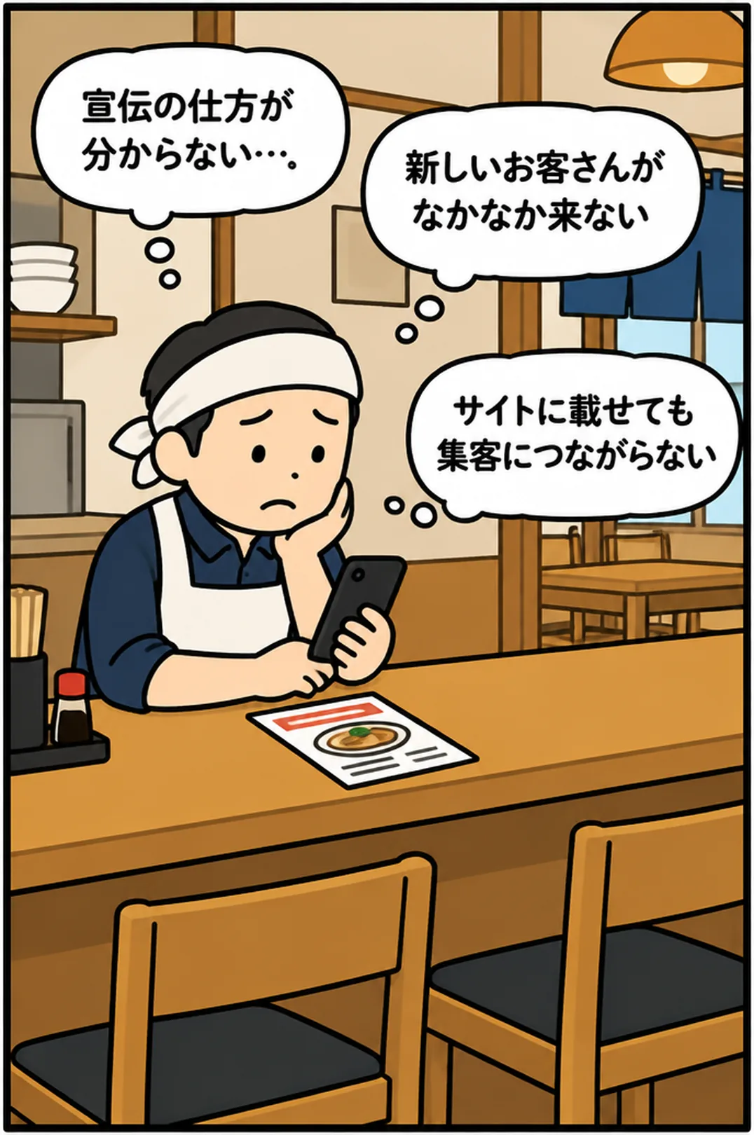 宣伝の仕方が分からない。新しいお客さんがなかなか来ない。サイトに載せても集客につながらない。